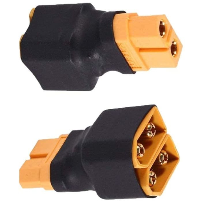 2 Pezzi Parallelo Senza Cavo per Batteria RC Lipo 1 Femmina 2 Connettori Maschio XT60.
