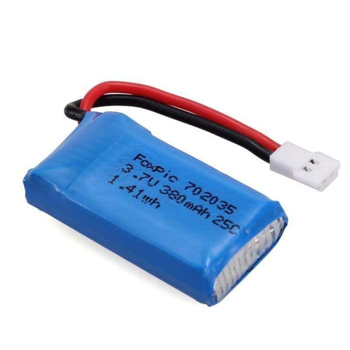 3 Pezzi Batterie Lipo Ricaricabili 3.7v, 380mAh per Rc Droni Quadricotteri HUBSAN X4 H107L H107C H107D H107 V252 JXD 385.