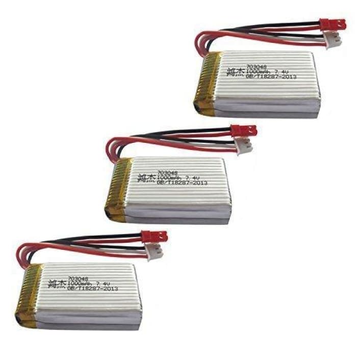3 Pezzi Batteria Lipo Ricaricabile (7.4V 700mAh) per Rc Drone Quadricottero MJX X600.