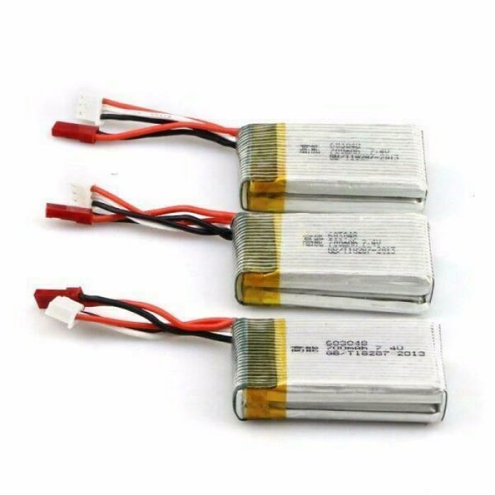 3 Pezzi Batteria Lipo Ricaricabile (7.4V 700mAh) per Rc Drone Quadricottero MJX X600.