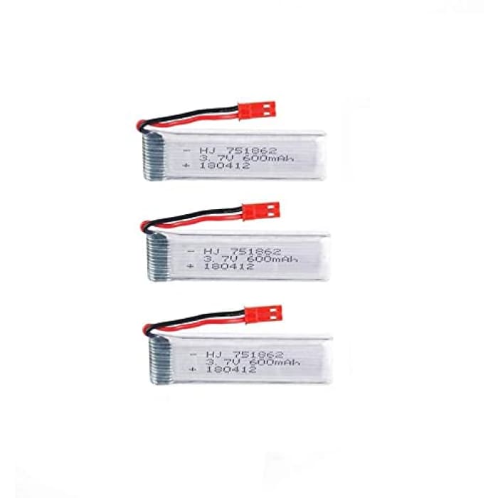 3 Pezzi Batteria Lipo Ricaricabile (3.7V 600mAh) per RC Droni quadricotteri UDI U817 U817C U817A U818A WLtoys V959 V969 V979 V989 V999 V929 V949 V212 V222 RC.