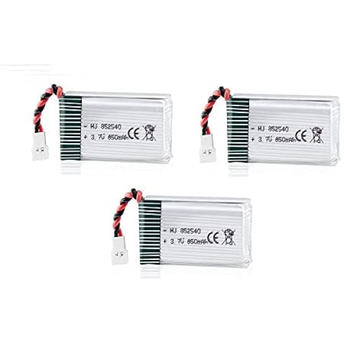 3 Pezzi Batteria Lipo Ricaricabile (3.7v, 850 mAh Lipo) per Rc Droni Quadricotteri Syma X5SC X5SW.