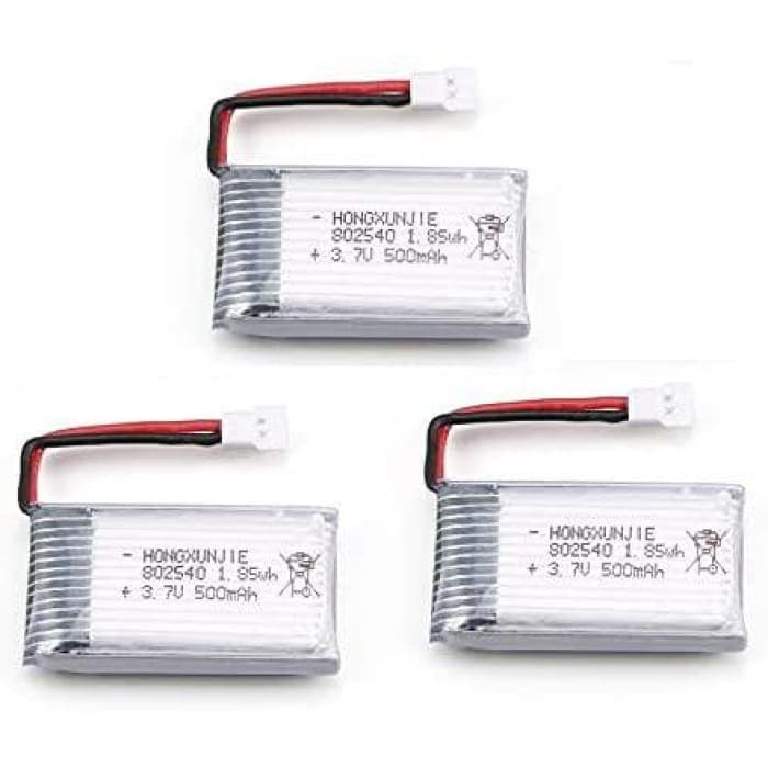 3 Pezzi Batteria Lipo Ricaricabile 3.7v, 500mAh Lipo per Rc Droni Quadricotteri Syma X5 X5C X5SC X5SW, Cheerson CX-30W, Skytech M68, Wltoys F949.