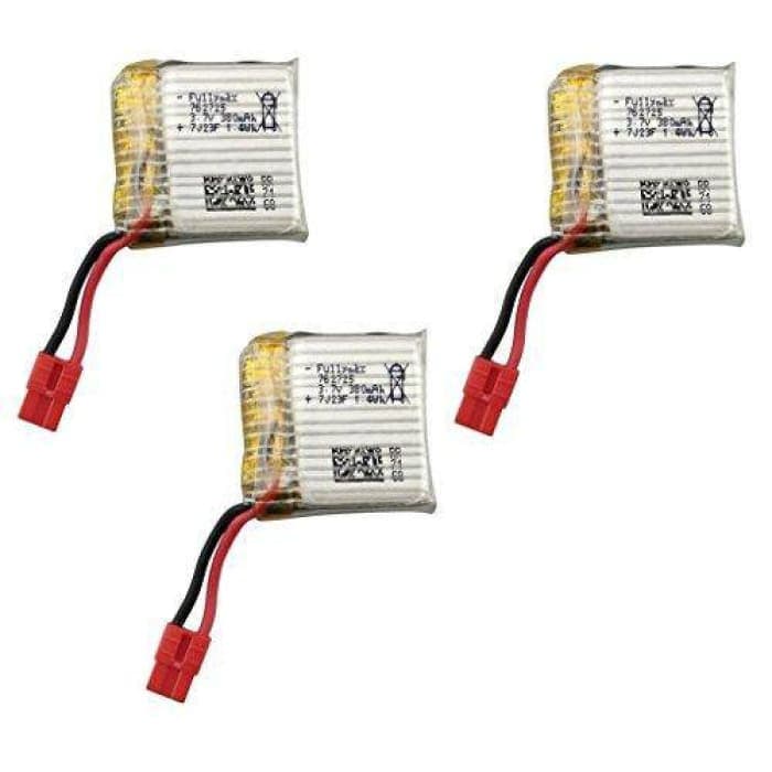 3 Pezzi Batteria di Ricambio 3.7V 380mAh Li-Po per Quadricottero RC Drone Syma X21 X21W.