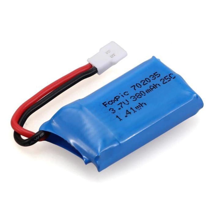 4 Pezzi Batterie Lipo Ricaricabili 3.7v, 380mAh per Rc Droni Quadricotteri HUBSAN X4 H107L H107C H107D H107 V252 JXD 385.