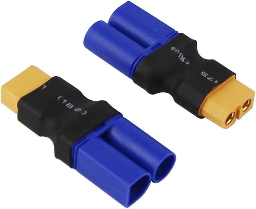 4 Pezzi Adattatore connettore Femmina XT60 a Maschio EC5 Nessun Cavo per Batteria LiPo RC (da Femmina XT60 a Femmina EC5).