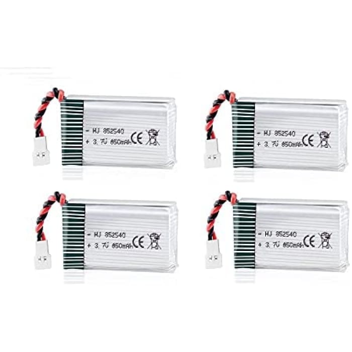 4 Pezzi Batteria Lipo Ricaricabile (3.7v, 850 mAh Lipo) per Rc Droni Quadricotteri Syma X5SC X5SW.