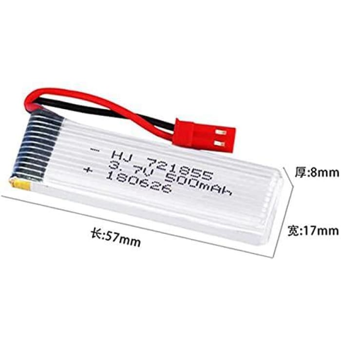 4 Pezzi Batteria Lipo Ricaricabile (3.7V 500mAh) per RC Droni quadricotteri UDI U817 U817C U817A U818A WLtoys V959 V969 V979 V989 V999 V929 V949 V212 V222 RC + Caricatore.