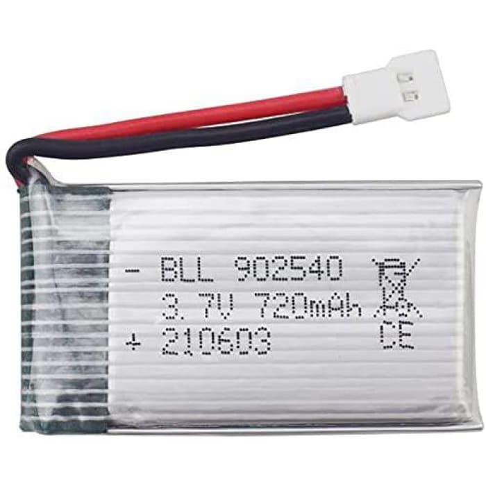 4 Pezzi Batteria Lipo Ricaricabile (3.7v, 720mAh Lipo) per Rc Droni Quadricotteri Syma X5 X5C X5SC X5SW, Cheerson CX-30W, Skytech M68, Wltoys F949 + Caricatore.