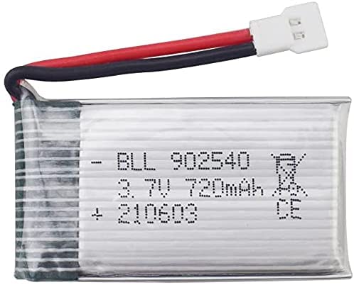 4 Pezzi Batteria Lipo Ricaricabile (3.7v, 720mAh Lipo) per Rc Droni Quadricotteri Syma X5 X5C X5SC X5SW, Cheerson CX-30W, Skytech M68, Wltoys F949.