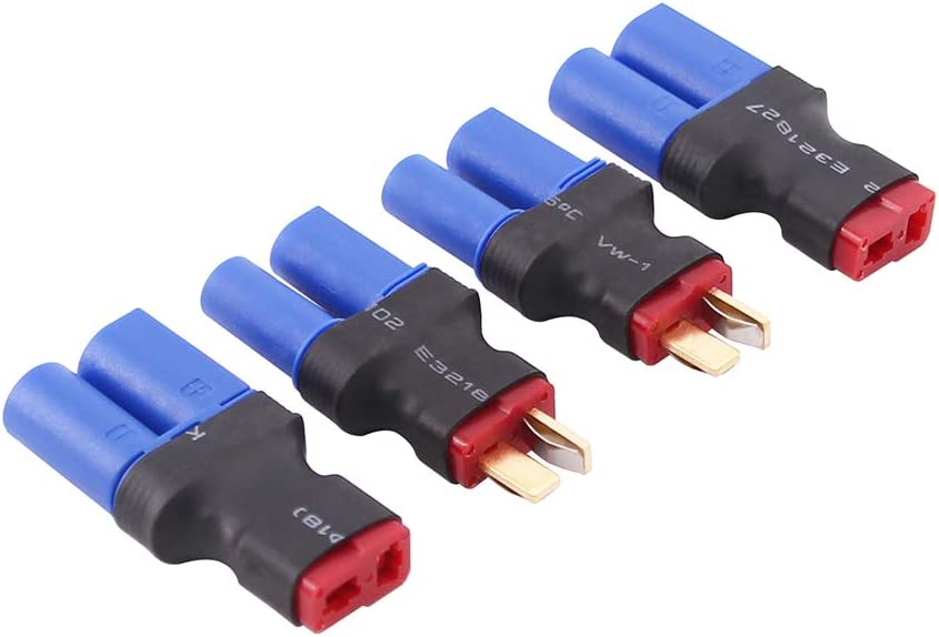 4 Pezzi EC5 a T-Plug Deans Style Maschio Femmina RC Connettore Adattatore.