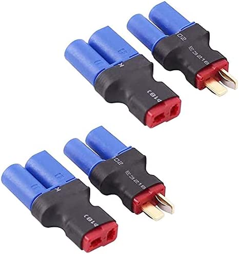 4 Pezzi EC5 a T-Plug Deans Style Maschio Femmina RC Connettore Adattatore.