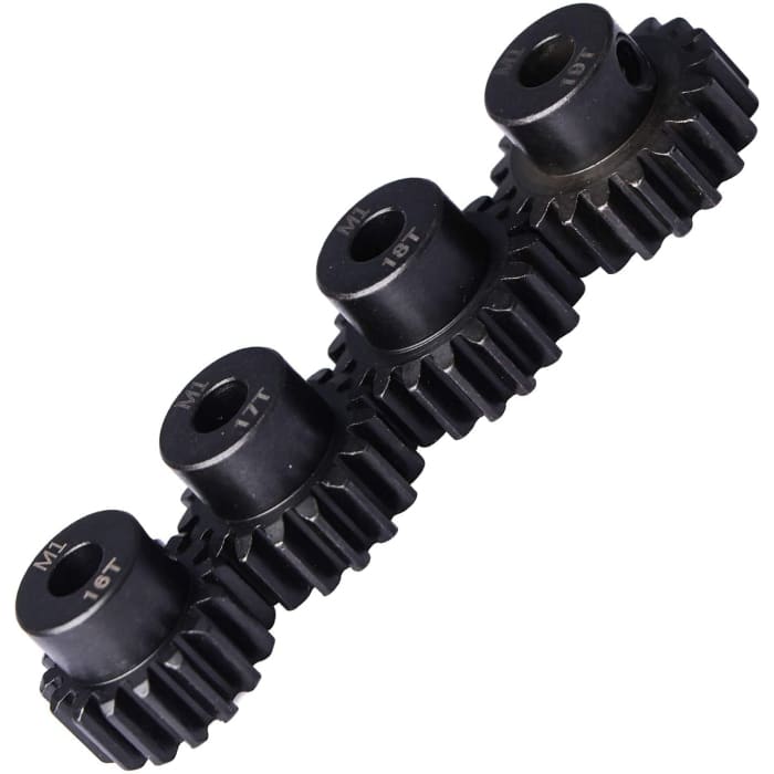 4 Pezzi Pignoni 16T 17T 18T 19T M1 5mm Shaft Gear Module Pinion per Motore Brushless 1:8 1/8 RC Monster/Buggy/Camion.