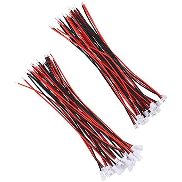 40 Pezzi Connettori JST Micro Pico 1,25mm 2 Pin Maschio + Femmina con Filo 80/100mm.