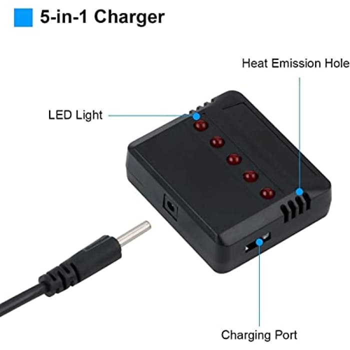 5 in 1 USB Caricabatterie Litio Batteria Caricabatterie Universal per Hubsan H107D Syma X5C Accessori aerei RC elicottero Quadcopter.
