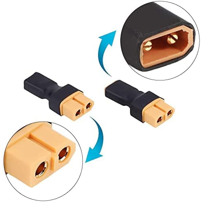 Connettore Adattatore Convertitore per Batteria Xt30 A Xt60 Xt30 da Maschio A Xt60 Femmina 5 Pezzi.