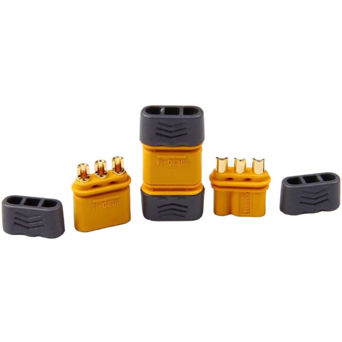 5 Paia Connettori MR 30 per Batterie da Modellismo RC Lipo.