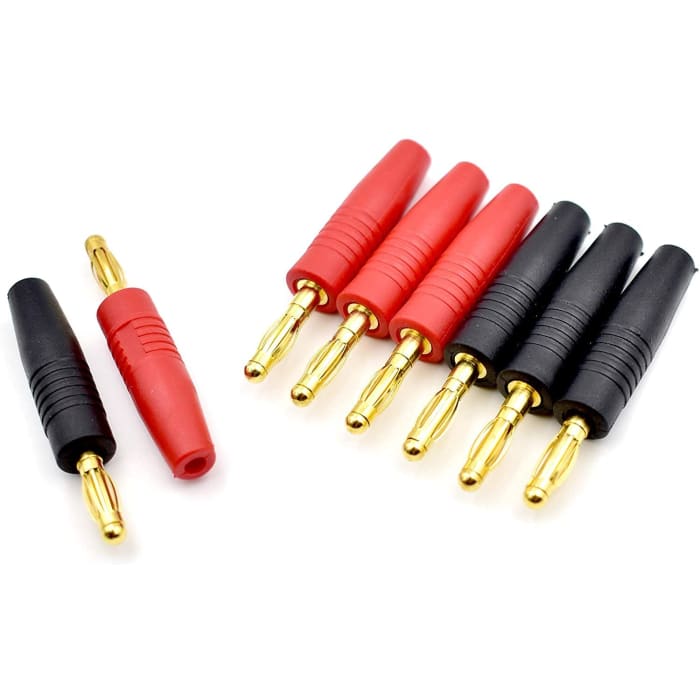 5 Paia di Connettori Banana da 4 mm Batterie Modellismo RC Lipo + Cover Protezione.