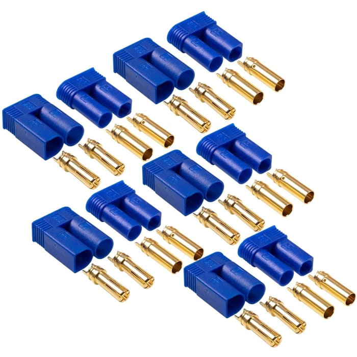 5 Paia EC5 di Alta qualità, Maschio-Femmina, connettori per batterie da modellismo RC Lipo.