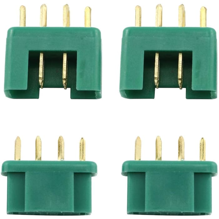 5 Paia MPX di Alta qualità, Maschio-Femmina, connettori per batterie da modellismo RC Lipo (Verde).