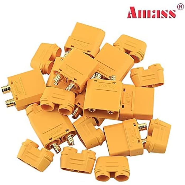 5 Paia XT90H di Alta qualità, Maschio-Femmina con Passafilo, Connettori per Batterie da Modellismo RC Lipo.