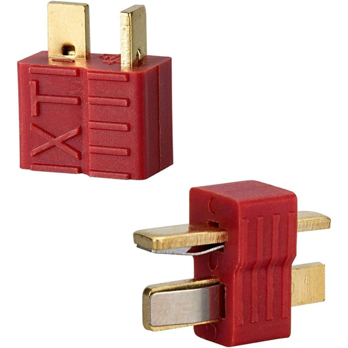 5 Paia T-Plug M/F Adattatore connettore a 2 Pin Oro in Colore Rosso.