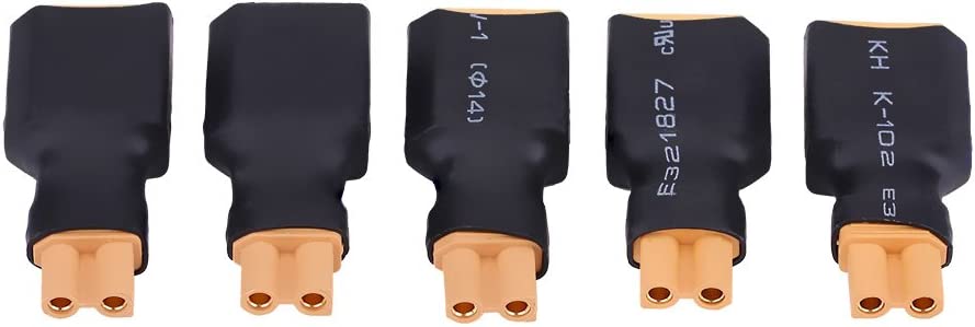 5 Pezzi Adattatore Batteria da XT30 a XT60 (Spina XT30 Femmina a XT60).