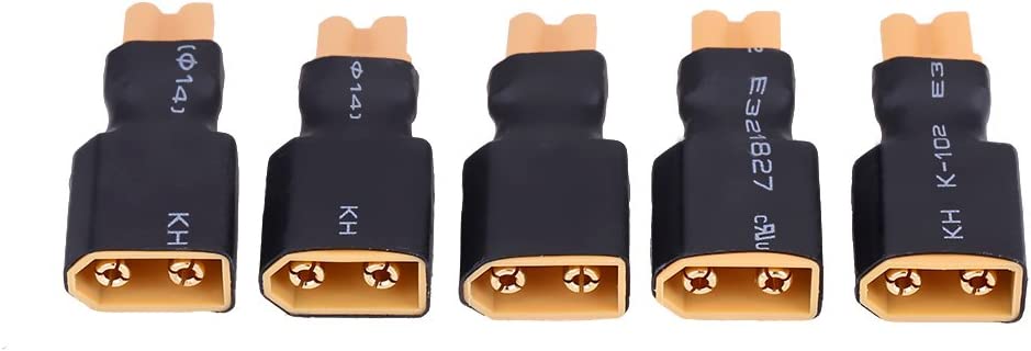 5 Pezzi Adattatore Batteria da XT30 a XT60 (Spina XT30 Femmina a XT60).