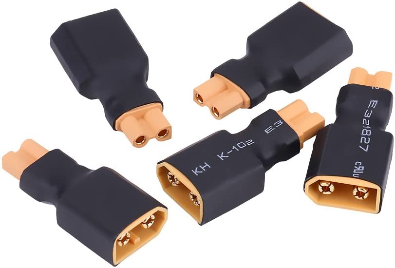 5 Pezzi Adattatore Batteria da XT30 a XT60 (Spina XT30 Femmina a XT60).
