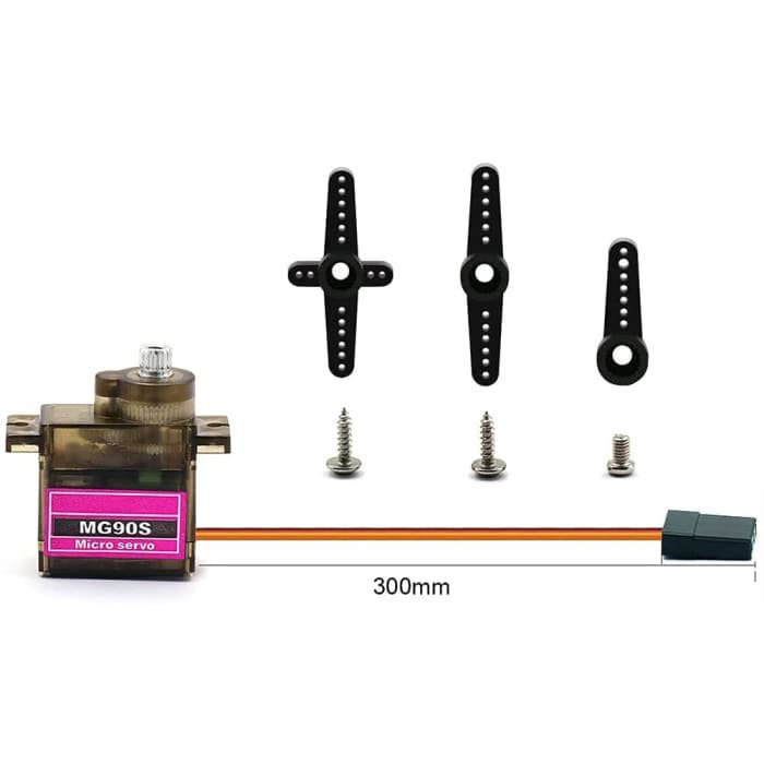 5 Pezzi MG90S Micro Servomotore 14G RC Elicottero Aeroplano Barca Controlli Robot mini Servo.