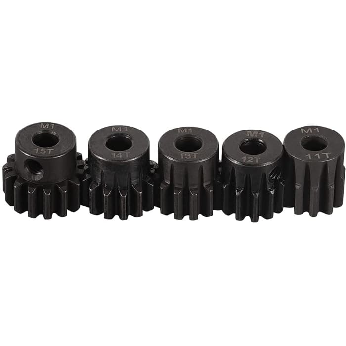 5 Pezzi Pignoni 11T 12T 13T 14T 15T M1 5mm Shaft Gear Module Pinion per Motore Brushless 1:8 1/8 RC Monster/Buggy/Camion.