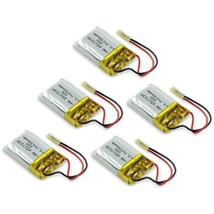 5 Pezzi Batteria Lipo Ricaricabile (3.7v, 150mAh Lipo) per Rc Elicottero Syma S107 S107G.