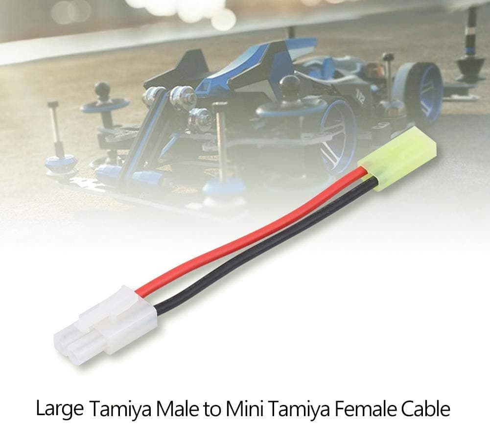 1 Pezzo Cavo 16AWG Cm 13 Spina Convertitore Adattatore Tamiya Grande Maschio a Mini Tamiya Femmina Cavo di Ricarica.