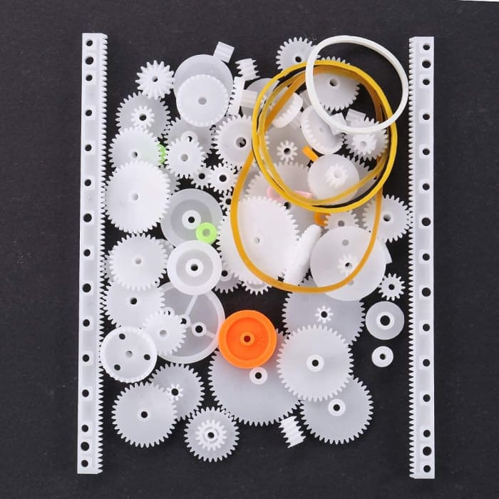 60 Pezzi Gear Pulegge di Ricambio per robotica, droni, auto RC (kit 60 pezzi).