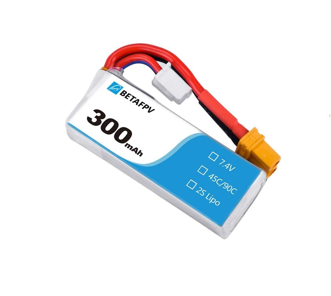 Lipo Batteria 7.4V 300mAh 45C 2S HV Batteria XT30 18AWG Filo di silicone per 2S Whoop.