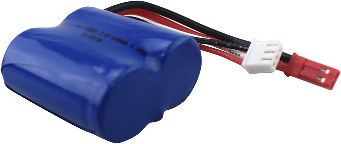 Batteria Ricambio al litio 7.4V 600mAh 15C 18350 per Telecomando Barca Modello Auto Barca RC.