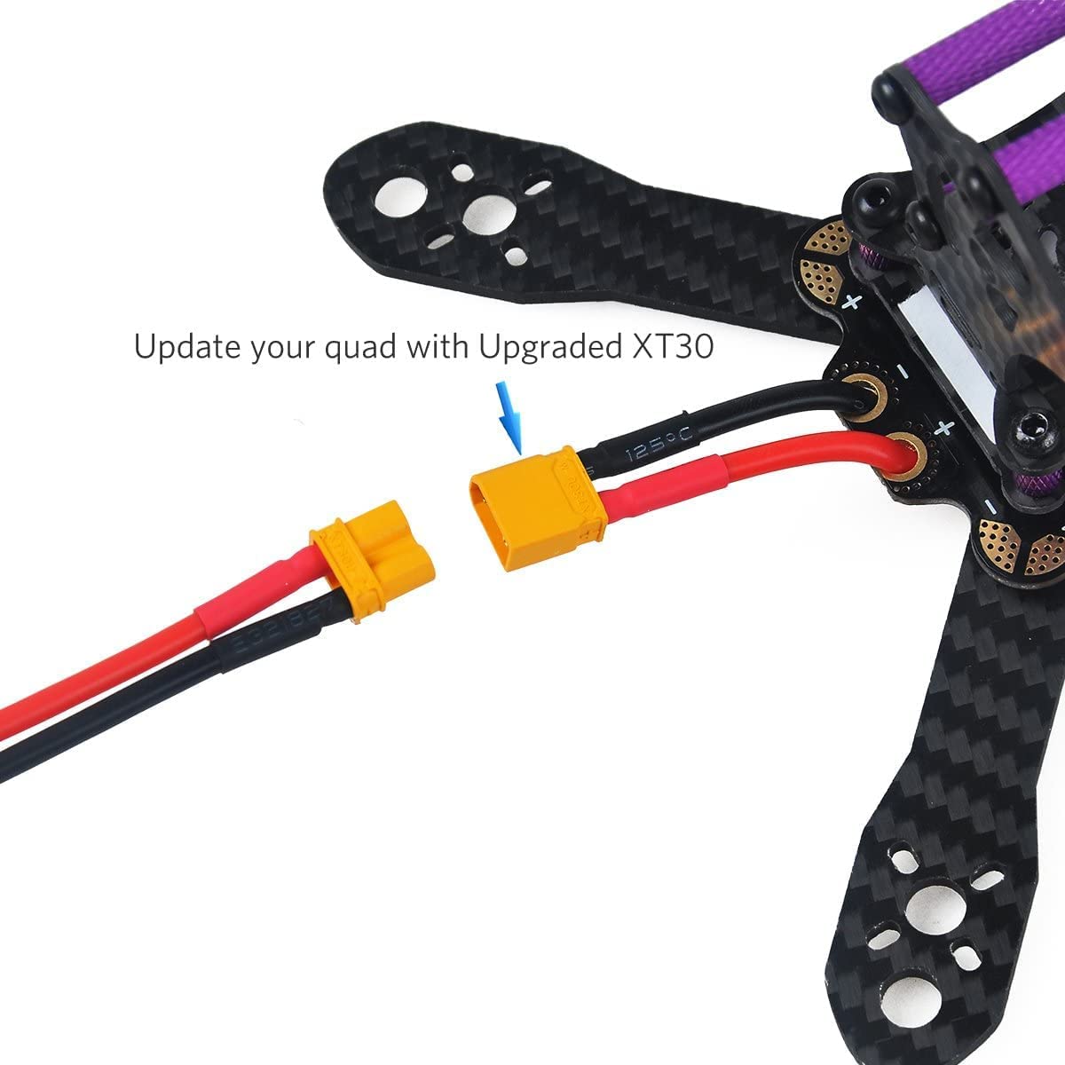 3 Paia XT30 Connettore ,Connettori Batteria Lipo, con Cavo di Silicone 100mm 16AWG RC Lipo FPV Drone.