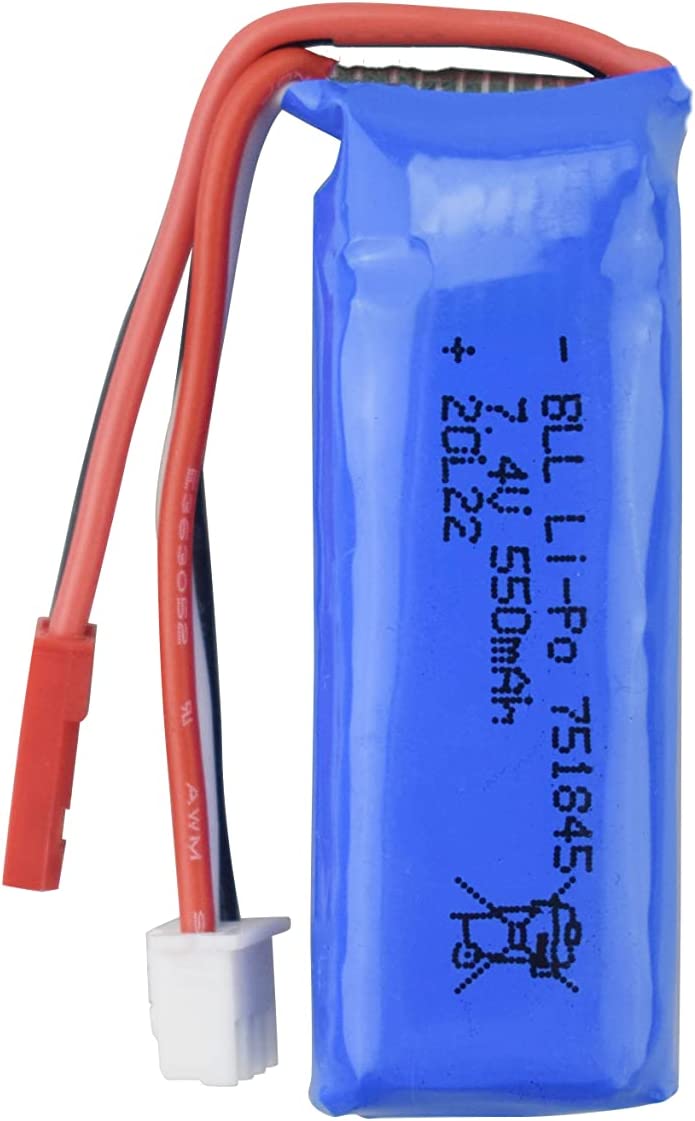 Batteria al litio 751845 7.4V 550mAh per Auto Wltoys K969 K979 K989 K999 P929 P939 ad Alta Velocità Telecomando Accessori Auto.