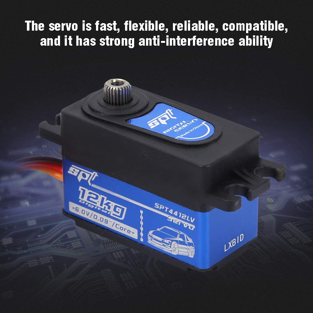 RC Car Digital Servo SPT4412LV 12KG Metal Digital Servo with Gears Suitable for RC Car Upgrade Parts