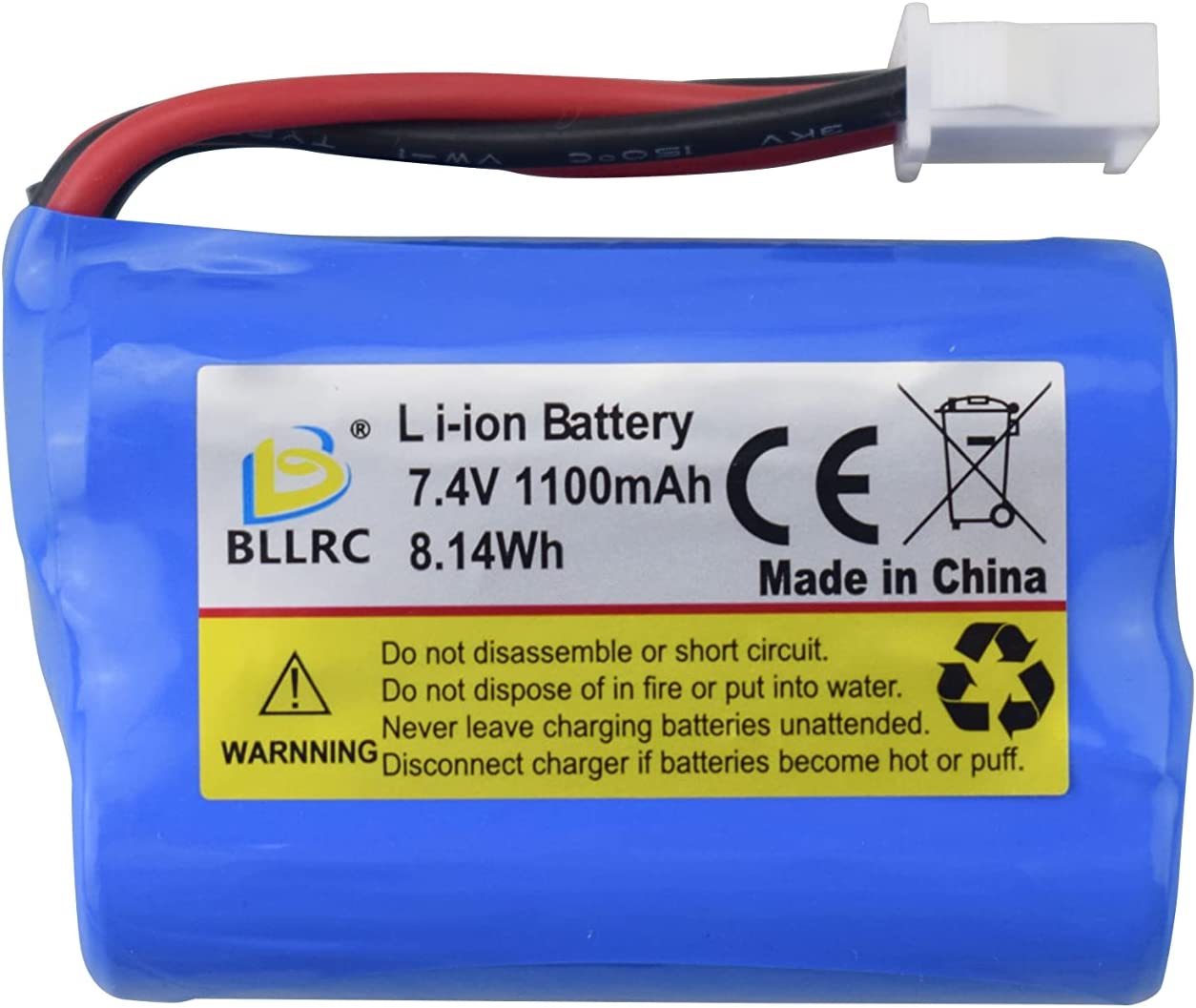 Lipo batteria 7.4V 1100mAh per BLLRC L100 HONGXUNJIE HJ808 telecomando barca accessori RC barca giocattolo ad alta velocità telecomando.