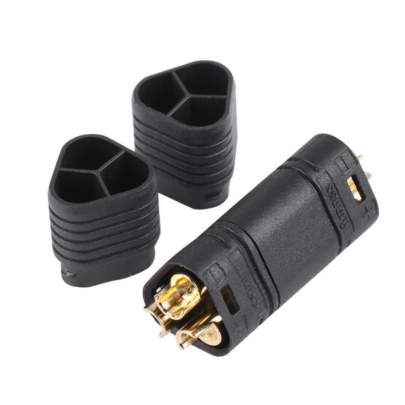 5 Paia di Connettori MT60 di Alta qualità, Spina 3.5mm Attacco ESC, Maschio-Femmina, connettori per batterie da modellismo RC Lipo, Colore Nero Metallo Nikel.