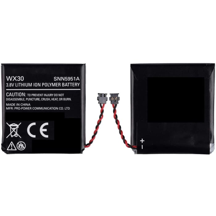 Batteria compatibile con Motorola Moto 360, WX30 smartwatch orologio bracciale fitness (240mAh, 3,7V, Li-Po).