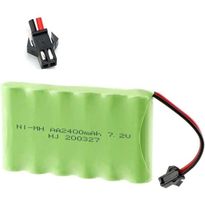 Pacco batteria ricaricabile 7.2V 2400mAh Ni-MH AA con sm-2P 2Pin Plug per veicoli RC Truck Cars.