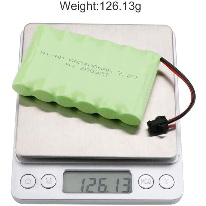 Pacco batteria ricaricabile 7.2V 2400mAh Ni-MH AA con sm-2P 2Pin Plug per veicoli RC Truck Cars.