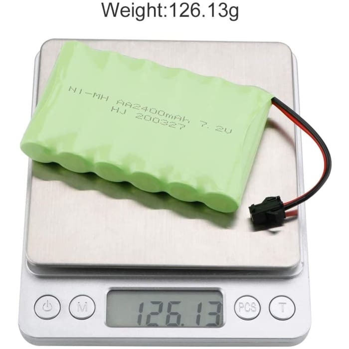 Batteria ricaricabile 7.2V 2400mAh Ni-MH AA con sm-2P 2Pin Plug e cavo caricabatterie USB per veicoli RC Truck Cars.
