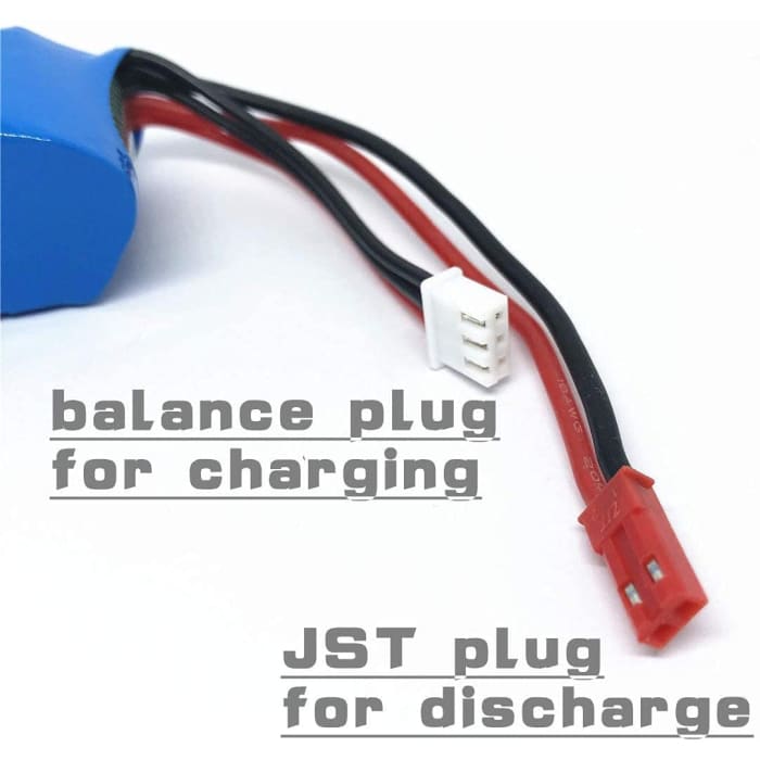 Batteria Lipo Ricaricabile (7.4V 1100mAh) per Drone Auto A949 A959 A969 A979 V912 V913 V262 L959 T23 T55 F45.