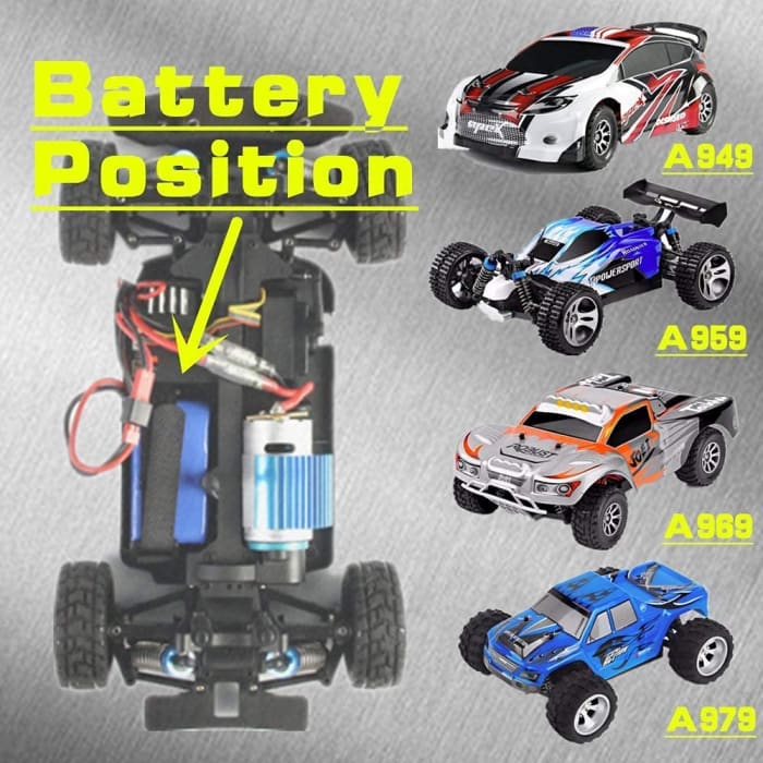 Batteria Lipo Ricaricabile (7.4V 1100mAh) per Drone Auto A949 A959 A969 A979 V912 V913 V262 L959 T23 T55 F45.
