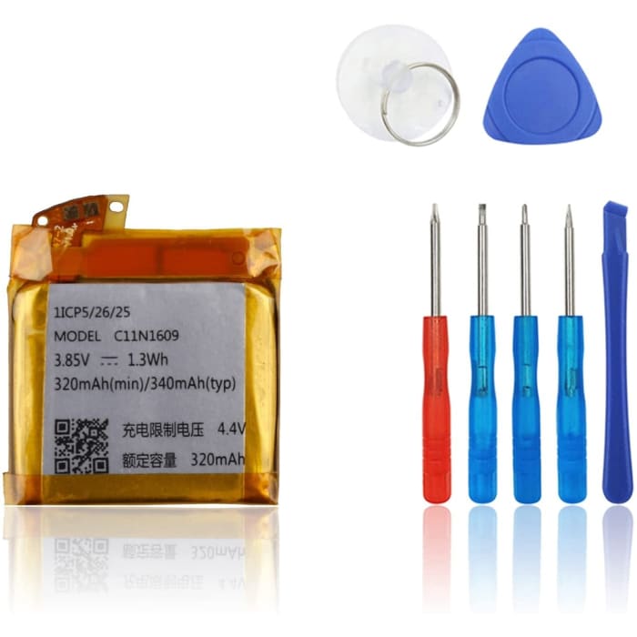 Batteria di ricambio ASUS ZenWatch 3 (WI503Q) Smartwatch C11N1609 con kit.