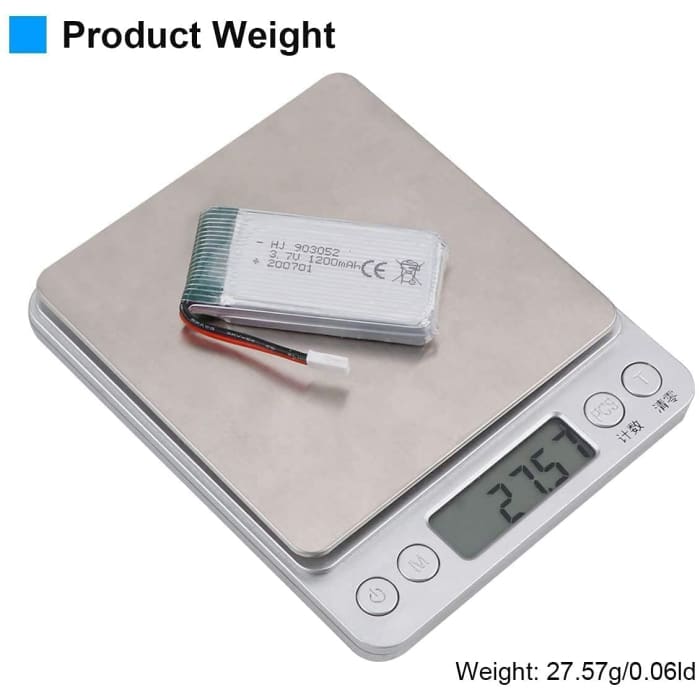 Batteria Lipo Ricaricabile (3.7v, 1200mAh Lipo) per Rc Droni Quadricotteri Syma X5SC X5SW.