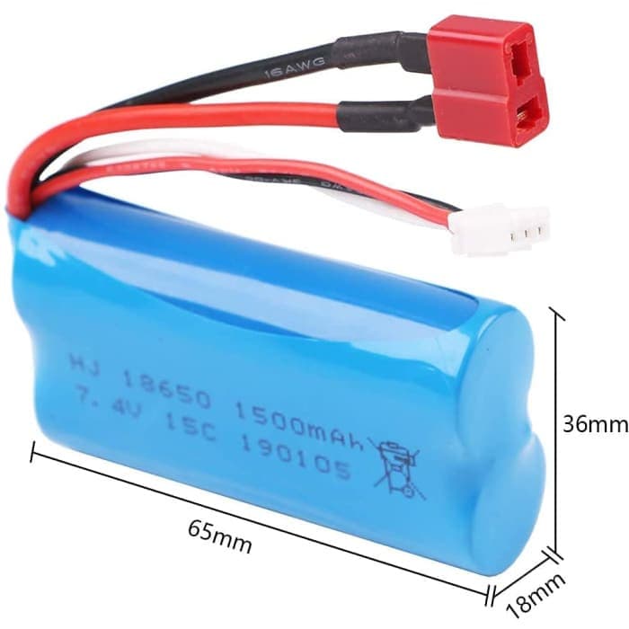 1 Pezzo Batteria Li-Ion 7,4V 1500mAH per 12428 / FY01 / FY02/FY03 Ricaricabile Accessori Ricambi per Macchina Telecomandata RC Cars.